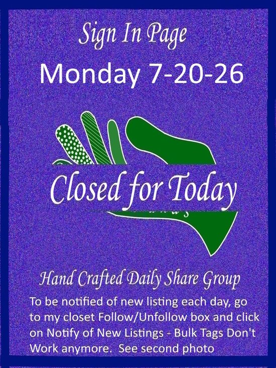 Hand Crafted Other - Monday 7-20-2026 Hand Crafted Handmade Share Group Part One - Sign In
